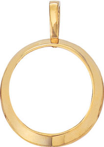 18KY SHINY CAST COIN FRAME 27mm