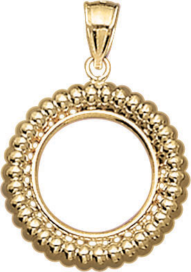 14KY SHRIMP COIN FRAME 15.6mm