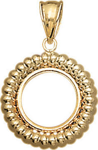 14KY SHRIMP COIN FRAME 13.7mm