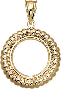 14KY SHRIMP COIN FRAME 16.25mm