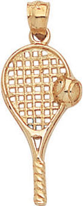14KY TENNIS RACKET & BALL CHARM 22.5mm
