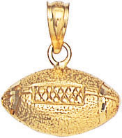 14KY FOOTBALL CHARM 8.25x14mm