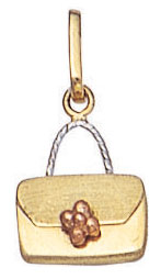 14KY EVENING BAG CHARM 11x10mm