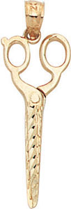 14KY SCISSORS CHARM 26.5mm