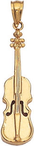 14KY VIOLIN CHARM 31.75x9mm