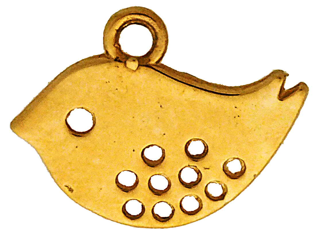 14KY BIRD CHARM 15x12mm