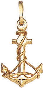 14KY ANCHOR CHARM