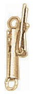 18KY BARREL LOCK W/ RINGS 2mm