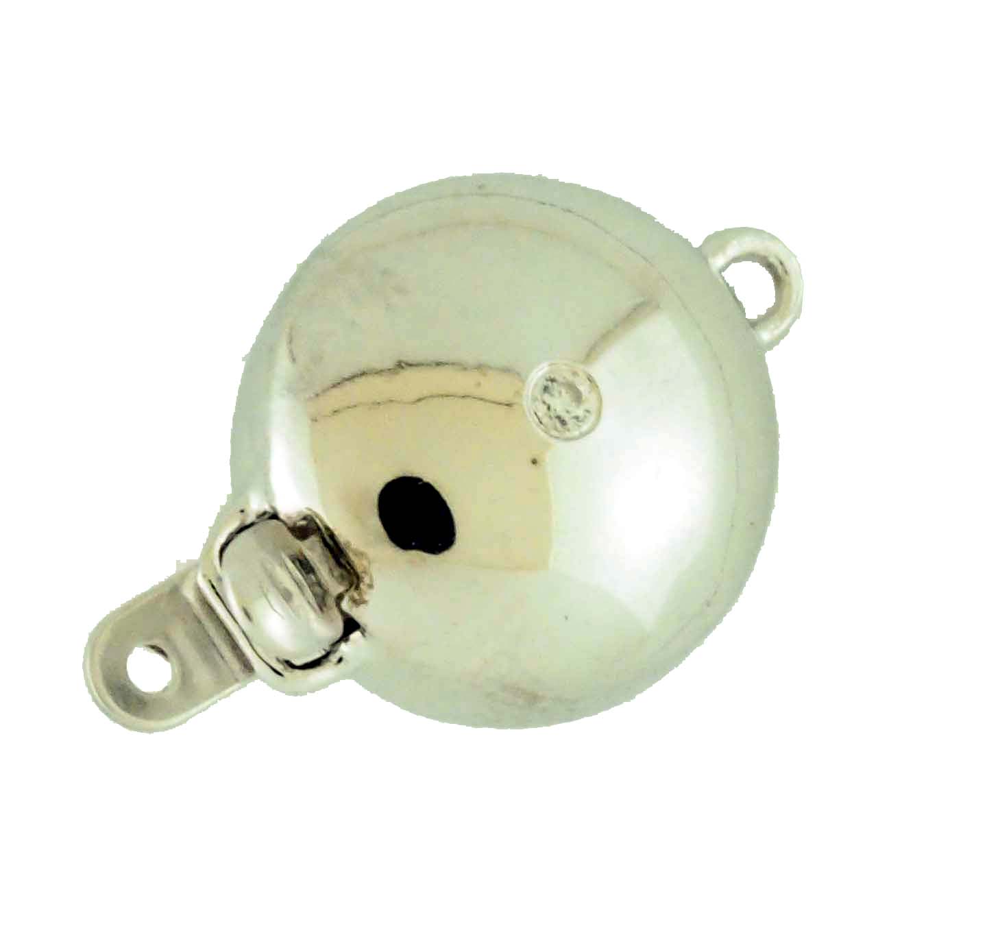 S.S. SHINY CLASP W/2 CZ'S 11.0mm