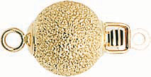 18KY ROUND SPARKLE BALL CLASP 9mm