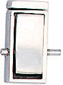 PLAT RECTANGULAR CLASP W/ SPRING MECHANISM 4.7x10.5mm