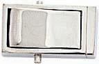 18KW RECTANGULAR CLASP W/ SPRING MECHANISM 11.5x6mm