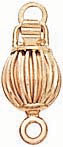 G.F. CORRUGATED BALL CLASP 5mm