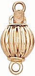 18KY CORRUGATED BALL CLASP 6mm
