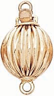14KY CORRUGATED BALL CLASP 9mm