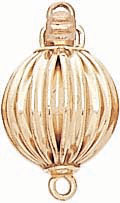 G.F. CORRUGATED BALL CLASP 10mm