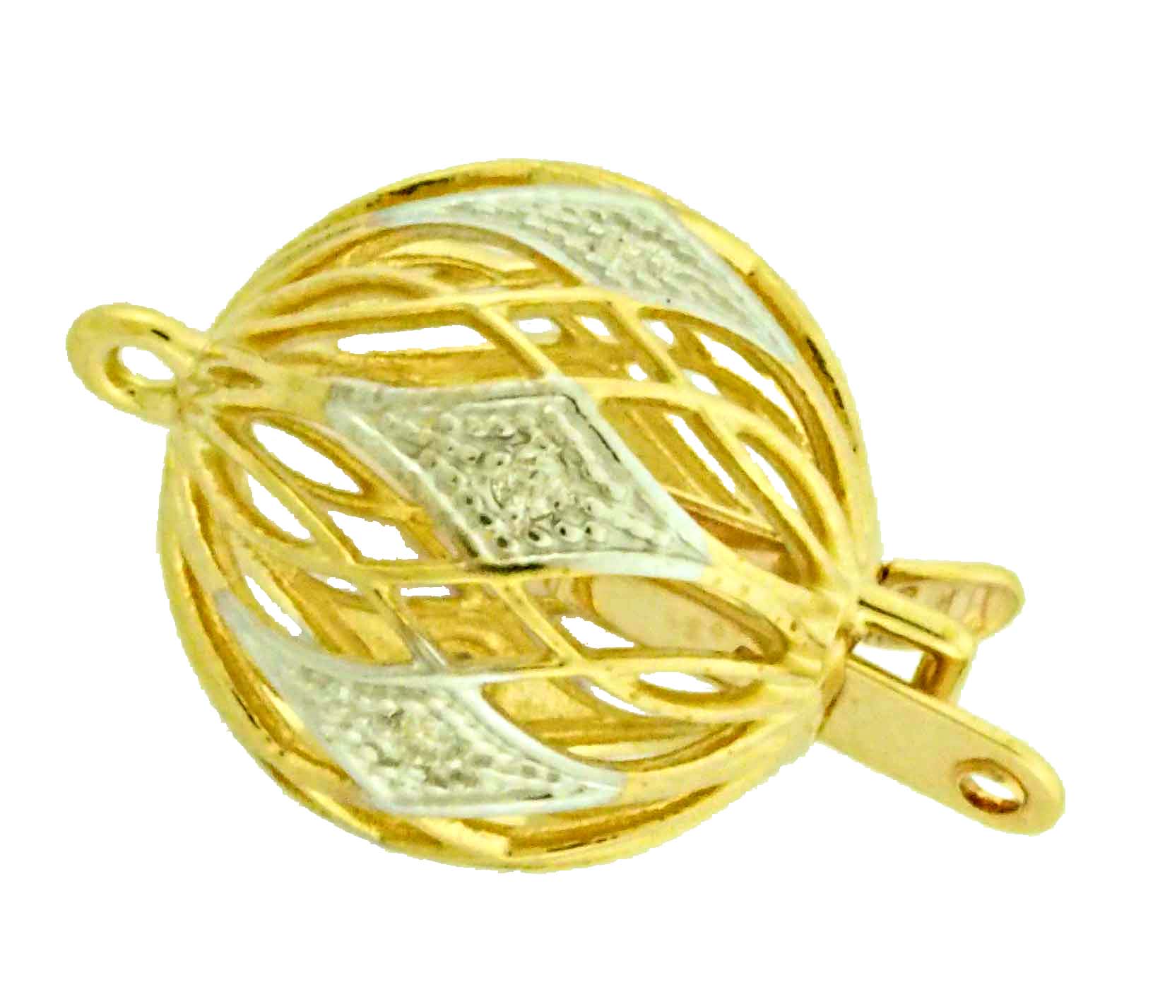 14KY FANCY BALL CLASP W/7-.0075 12mm