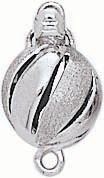14KW FANCY BALL CLASP FLOR & SHINY 8mm