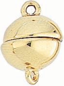 14K PINK MAGNETIC SHINY BALL CLASP 10mm