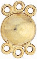 14KY THREE STRAND LENTIL MAGNETIC CLASP