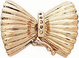 14KY FANCY STRIPE BOW CLASP FOR 5-.005