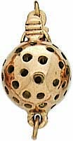 18KY BALL CLASP FOR 55 DIA TW .60 8.5mm