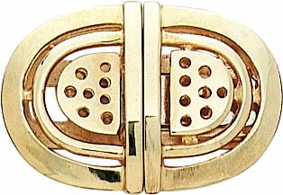 18KY FANCY OVAL CLASP 16/.01 26x18mm