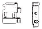 PLAT SNAP CLASP W/ BOTTOM SAFETY 4.5mm