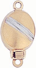14KW FANCY FLAT OVAL CLASP