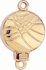 14KY FANCY FLAT ROUND CLASP