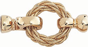 18KY TOGGLE RING FOLDOVER CLASP 31.5x17.5mm W/5MM CAP