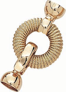 18KY FANCY RD SHRIMP CLASP