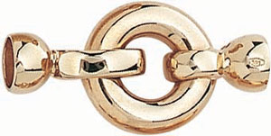18KY FANCY SHINY RD CLASP 5mm CUP