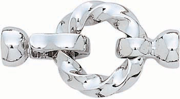 14KW TWISTED CLASP 28 x 15mm W/ 5.5mm RD CAPS W/ BAR