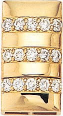 18KY MULTI STRAND CLASP W/DIA