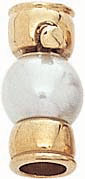 18KY PUSH LOCK W/7MM PEARL CTR