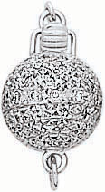 18KW 10mm PAVE BALL CLASP .76