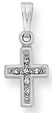 14KW STAMPED BABY CROSS W 6/.0075