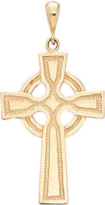 14KY CELTIC CROSS 1 1/2