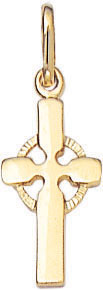 14KY SHINY CELTIC CROSS 11/16
