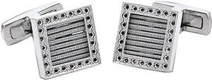 14KW SQUARE CUFF LINK FOR DIA 24/.01