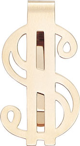 14KY DOLLAR SIGN MONEY CLIP .030