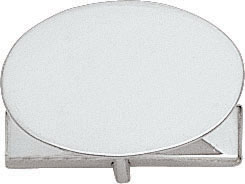 S.S. CUFF LINK OVAL SHINY PLATE 19x13mm .025