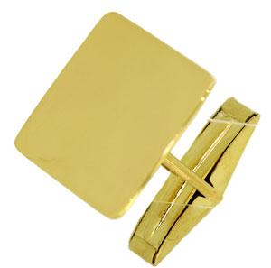 14KY CUFF LINK 14mm SQ PLATE .025