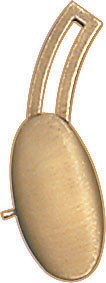 18KY CURVED CUFF LINK BACK OVAL 14x8mm