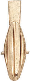 18KY OVAL CAST CUFF LINK BACK 16.75x6mm
