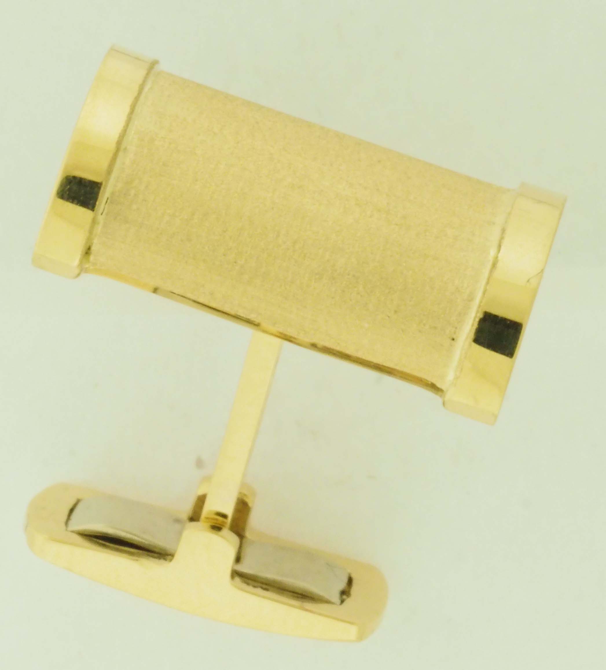 14KW FANCY CUFF LINK 19x10mm