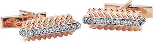 14KY FANCY BAR CUFF LINK W/ 5 DIA