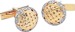 14KY RD 15mm CUFF LINK W/.32DIA
