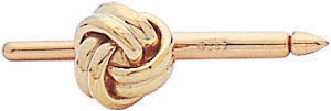 14KY SHIRT STUD LOVE KNOT 9mm